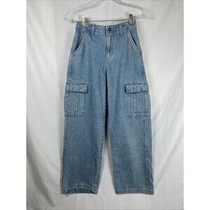Levi's '94 Baggy Fit Cargo Jeans Women's 24 x 30 Blue Loose Fit Grunge